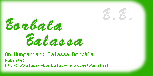 borbala balassa business card